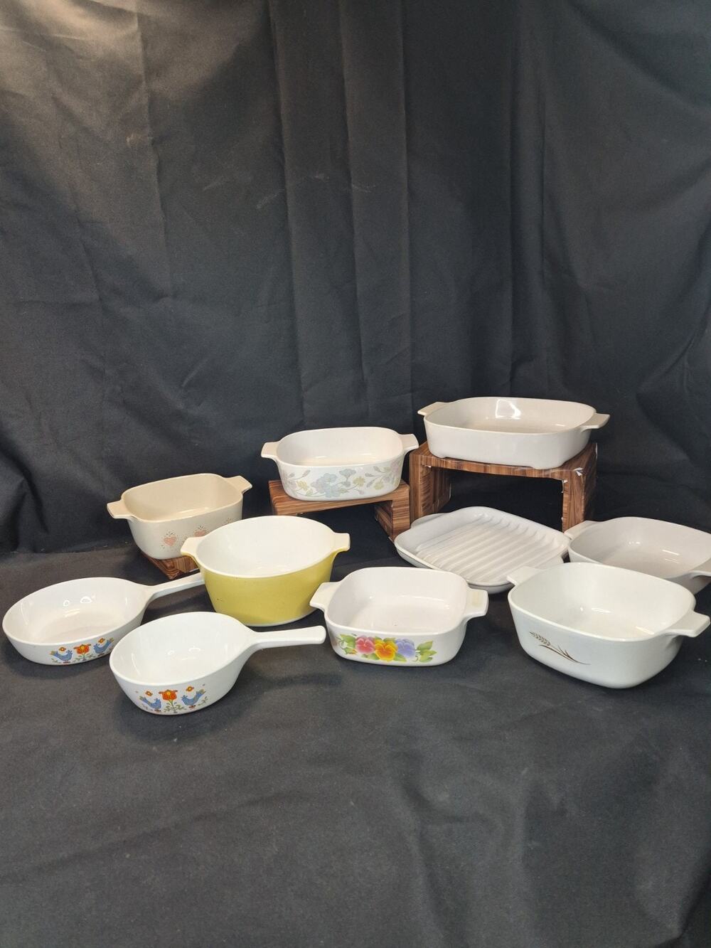 VTG Mixed CorningWare, Country Festival Friendship Wheat Forever Yours 10 Piece